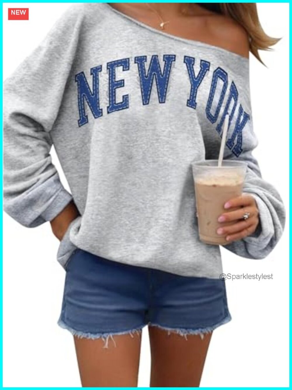 Off Shoulder Oversized Sweatshirt Long Sleeve Pullover Top